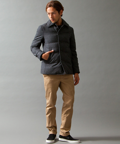 BEAUTY&YOUTH UNITED ARROWS（ビューティーアンドユースユナイテッドアローズ）の「BY TW/フラノ ダウン ショート コート ◆（ダウンジャケット/コート・メンズ・ダークグレー/ネイビー・SMALL/LARGE/X-LARGE/MEDIUM）」の14枚目の写真