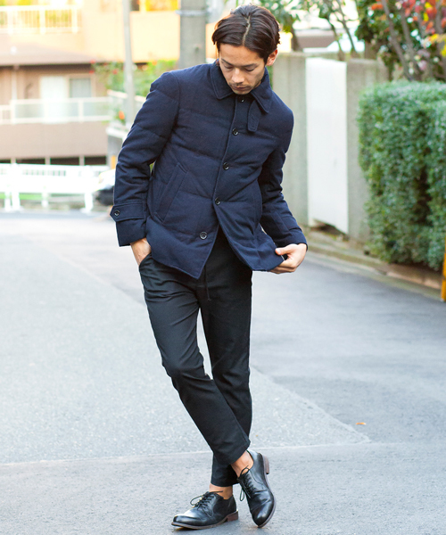 BEAUTY&YOUTH UNITED ARROWS（ビューティーアンドユースユナイテッドアローズ）の「BY TW/フラノ ダウン ショート コート ◆（ダウンジャケット/コート・メンズ・ダークグレー/ネイビー・SMALL/LARGE/X-LARGE/MEDIUM）」の18枚目の写真