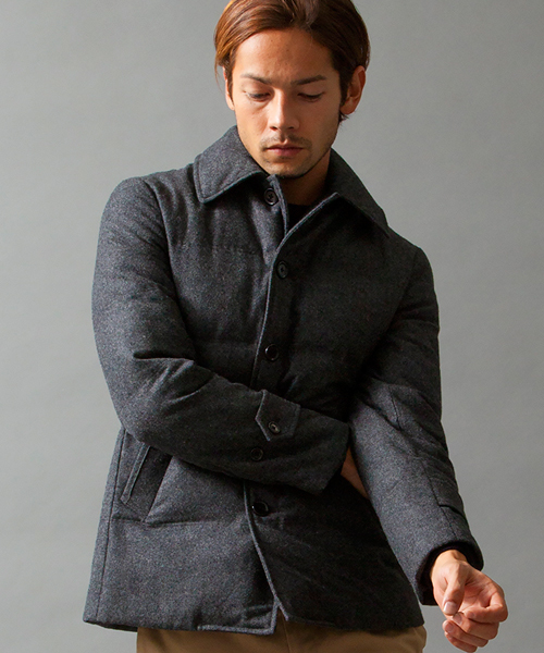 BEAUTY&YOUTH UNITED ARROWS（ビューティーアンドユースユナイテッドアローズ）の「BY TW/フラノ ダウン ショート コート ◆（ダウンジャケット/コート・メンズ・ダークグレー/ネイビー・SMALL/LARGE/X-LARGE/MEDIUM）」の19枚目の写真