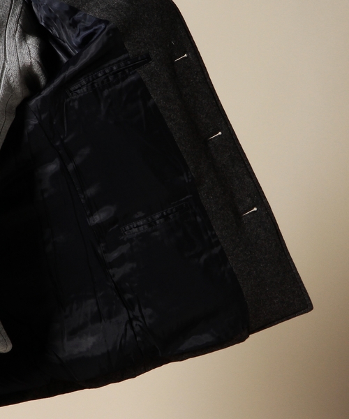 BEAUTY&YOUTH UNITED ARROWS（ビューティーアンドユースユナイテッドアローズ）の「BY TW/フラノ ダウン ショート コート ◆（ダウンジャケット/コート・メンズ・ダークグレー/ネイビー・SMALL/LARGE/X-LARGE/MEDIUM）」の4枚目の写真