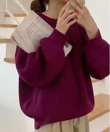 【MAISON BREEZE】ドロップショルダーリブニット SCCH26