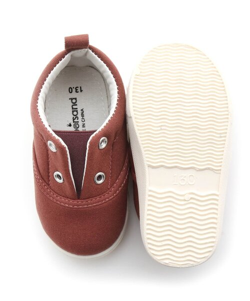 Ampersand（アンパサンド）の「撥水キャンバススニーカー(ベビーサイズ)（スニーカー・キッズ・レッド/チャコール/キャメル/ベージュ/カーキ/イエロー・13/15 /14）」の9枚目の写真