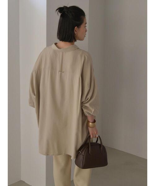 AMERICAN HOLIC（アメリカンホリック）の「★ポケット付きとろみシャツ（シャツ/ブラウス・レディース・モカ/チャコールグレー/ライトベージュ・L/M）」の18枚目の写真