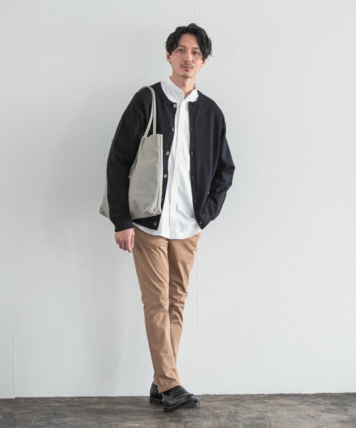 GLOBAL WORK（グローバルワーク）の「ヤミツキニットクルーカーデ/215267（カーディガン/ボレロ・メンズ・スカイブルー/ネイビー/ベージュ・LARGE/MEDIUM）」の4枚目の写真