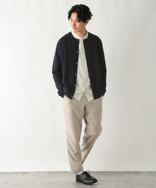 GLOBAL WORK（グローバルワーク）の「ヤミツキニットクルーカーデ/215267（カーディガン/ボレロ・メンズ・スカイブルー/ネイビー/ベージュ・LARGE/MEDIUM）」の9枚目の写真