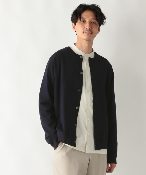GLOBAL WORK（グローバルワーク）の「ヤミツキニットクルーカーデ/215267（カーディガン/ボレロ・メンズ・スカイブルー/ネイビー/ベージュ・LARGE/MEDIUM）」の12枚目の写真