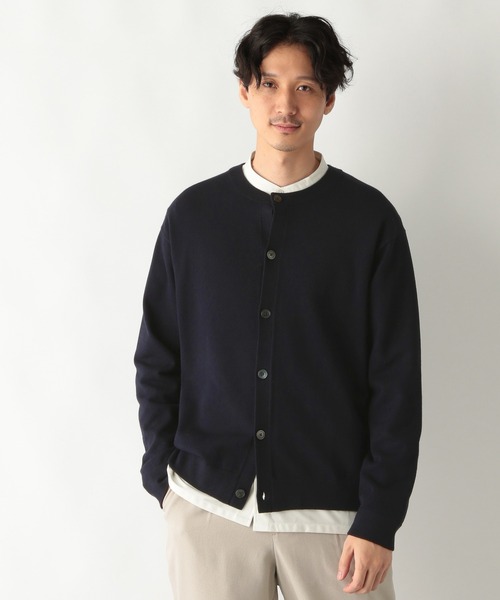 GLOBAL WORK（グローバルワーク）の「ヤミツキニットクルーカーデ/215267（カーディガン/ボレロ・メンズ・スカイブルー/ネイビー/ベージュ・LARGE/MEDIUM）」の13枚目の写真