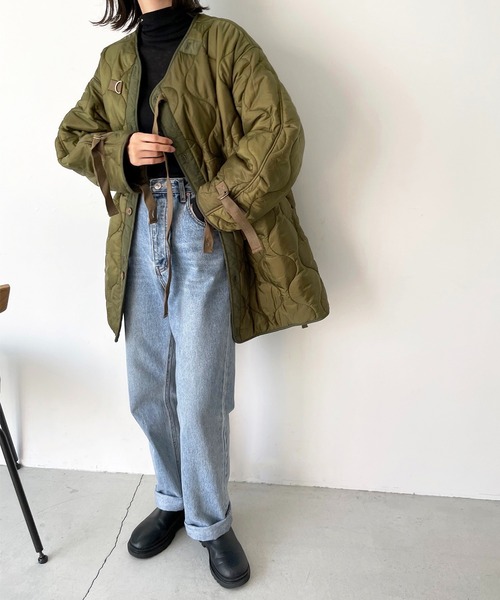 CANAL JEAN(キャナルジーン)の「via j(ヴィアジェイ) テンセルウールハイネックロングTシャツ(Tシャツ/カットソー・レディース・ブラック/オレンジ/ブルー/グリーン/アイボリー・ONE SIZE)」の10枚目の写真