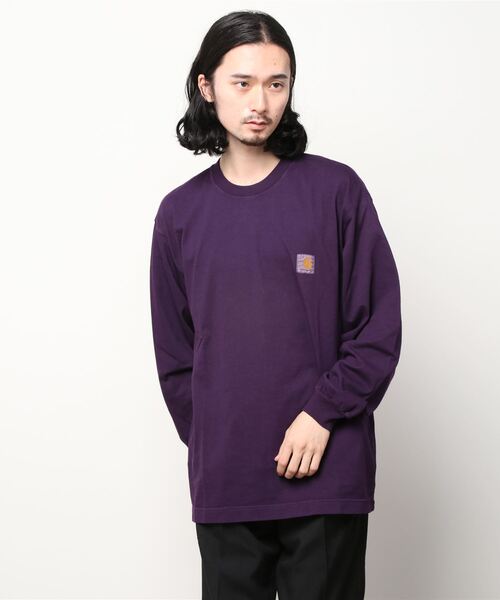 Carhartt WIP(カーハートダブリューアイピー)の「L/S VISTA T-SHIRT(Tシャツ/カットソー・メンズ・ブラック/ブルー/グリーン/ダークネイビー・SMALL/MEDIUM/LARGE/X-LARGE)」の4枚目の写真