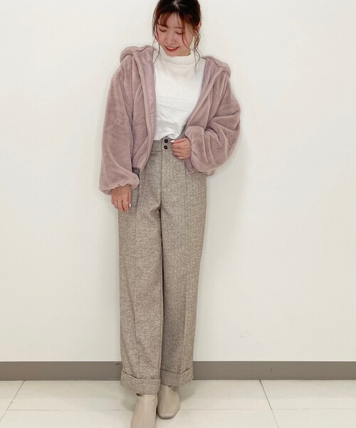 SHOO・LA・RUE(シューラルー)の「◆ちくちくしにくい!ベーシックなモックネックニット(ニット/セーター・レディース・ブラック/アイボリー/ピンク系その他/ベージュ系その他2・02/03/04/05)」の7枚目の写真