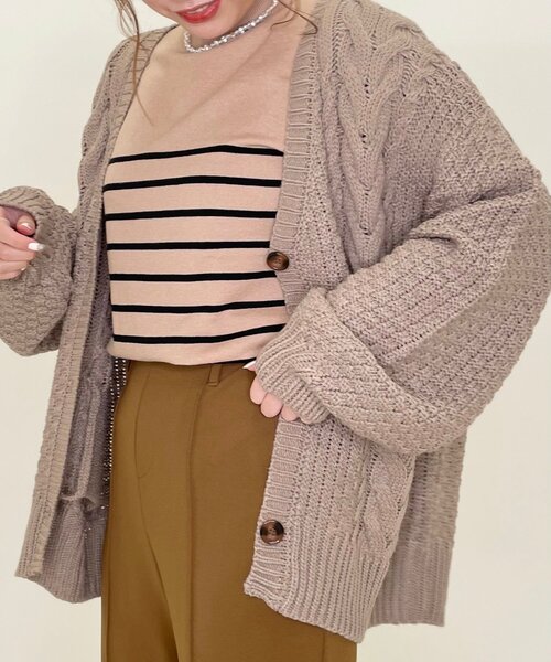 SHOO・LA・RUE(シューラルー)の「◆ちくちくしにくい!ベーシックなモックネックニット(ニット/セーター・レディース・ブラック/アイボリー/ピンク系その他/ベージュ系その他2・02/03/04/05)」の22枚目の写真