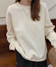 シンプル プルオーバー ロングスリーブスウェット