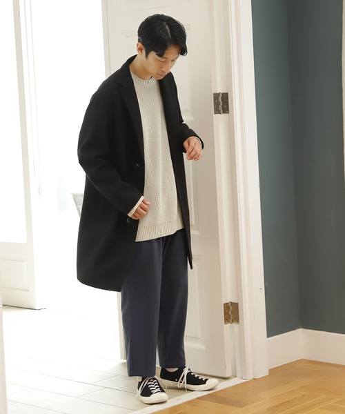 LAKOLE（ラコレ）の「ウーリーテックチェスターコート / 953107（チェスターコート・メンズ・ベージュ/ブラック/ブラウン/オリーブ/サンドグレー・LARGE/SMALL/MEDIUM）」の7枚目の写真