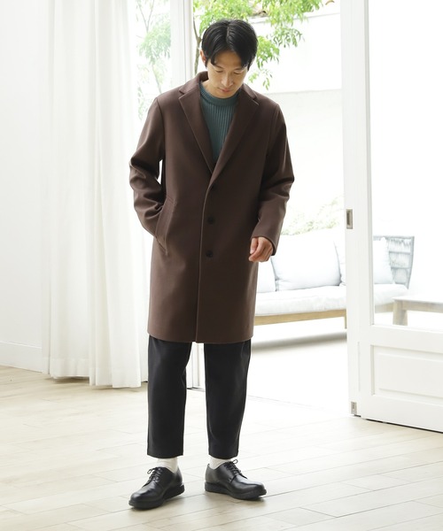 LAKOLE（ラコレ）の「ウーリーテックチェスターコート / 953107（チェスターコート・メンズ・ベージュ/ブラック/ブラウン/オリーブ/サンドグレー・LARGE/SMALL/MEDIUM）」の17枚目の写真