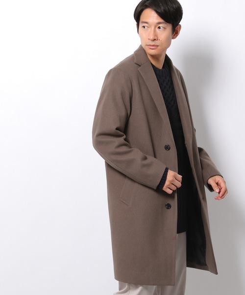 LAKOLE（ラコレ）の「ウーリーテックチェスターコート / 953107（チェスターコート・メンズ・ベージュ/ブラック/ブラウン/オリーブ/サンドグレー・LARGE/SMALL/MEDIUM）」の14枚目の写真