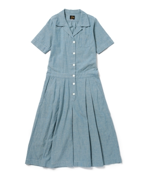 BEAMS BOY（ビームスボーイ）の「●NEEDLES WOMEN / シャンブレー ロンパース SP（つなぎ/オールインワン・レディース・サックスブルー・ONE SIZE）」の12枚目の写真