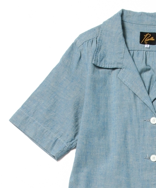 BEAMS BOY（ビームスボーイ）の「●NEEDLES WOMEN / シャンブレー ロンパース SP（つなぎ/オールインワン・レディース・サックスブルー・ONE SIZE）」の14枚目の写真