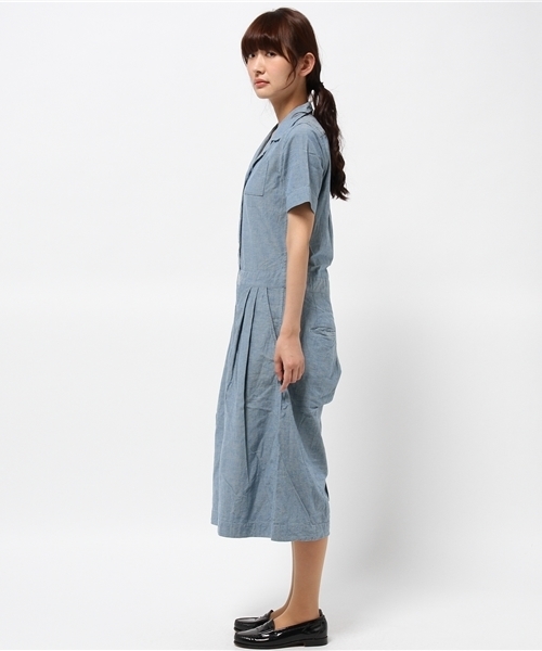 BEAMS BOY（ビームスボーイ）の「●NEEDLES WOMEN / シャンブレー ロンパース SP（つなぎ/オールインワン・レディース・サックスブルー・ONE SIZE）」の7枚目の写真