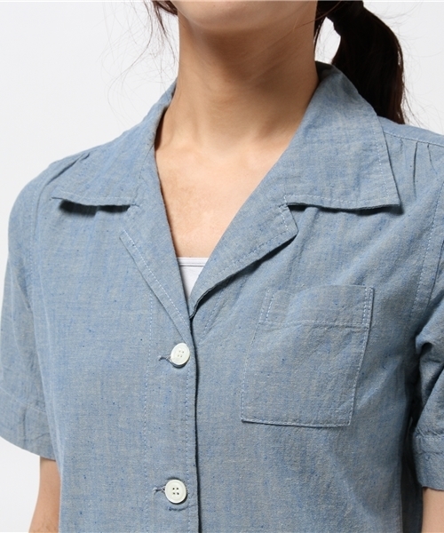 BEAMS BOY（ビームスボーイ）の「●NEEDLES WOMEN / シャンブレー ロンパース SP（つなぎ/オールインワン・レディース・サックスブルー・ONE SIZE）」の6枚目の写真