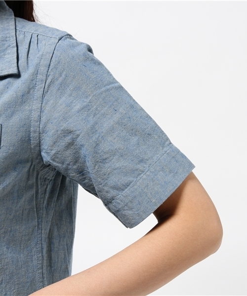 BEAMS BOY（ビームスボーイ）の「●NEEDLES WOMEN / シャンブレー ロンパース SP（つなぎ/オールインワン・レディース・サックスブルー・ONE SIZE）」の3枚目の写真