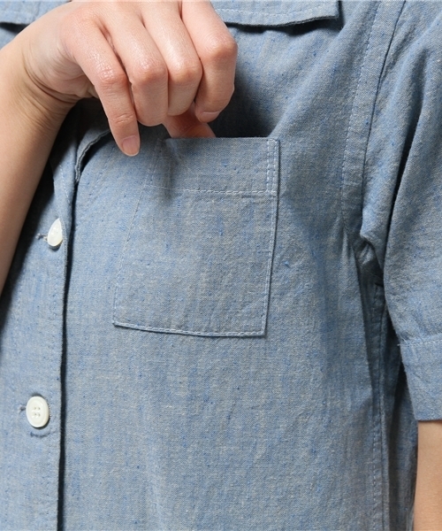 BEAMS BOY（ビームスボーイ）の「●NEEDLES WOMEN / シャンブレー ロンパース SP（つなぎ/オールインワン・レディース・サックスブルー・ONE SIZE）」の9枚目の写真