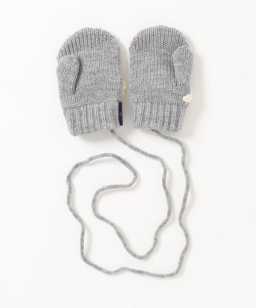 HAKKA BABY（ハッカベビー）の「[ベビー]フラワーモチーフ付き手袋（手袋・キッズ・グレー/ボルドー・FREE）」の3枚目の写真