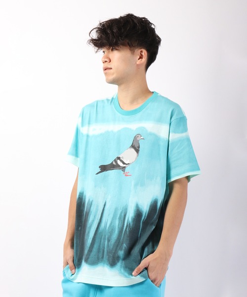 staple(ステイプル)の「STAPLE タイダイ染め ピジョン 半袖Tシャツ(Tシャツ/カットソー・メンズ・グレー/ブルーグリーン・2XL/XL/M/L)」の1枚目の写真