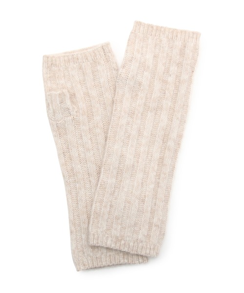 ROPE' PICNIC（ロペピクニック）の「アルパカ混リブロングアームウォーマー（手袋・レディース・ライトグリーン/ベージュ系その他/グレー・FREE）」の3枚目の写真