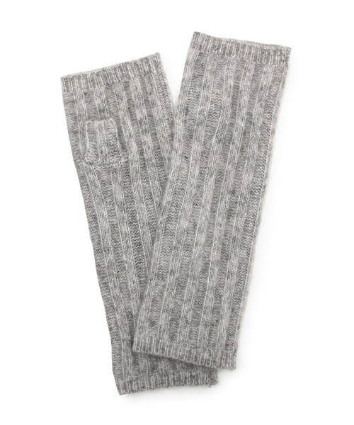 ROPE' PICNIC（ロペピクニック）の「アルパカ混リブロングアームウォーマー（手袋・レディース・ライトグリーン/ベージュ系その他/グレー・FREE）」の2枚目の写真