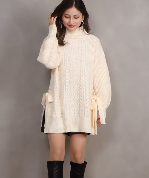 ＊美品＊アプントビー♡ウール　チュニック ブラウスレイヤー ニットチュニック(トップス)｜TO BE CHIC
