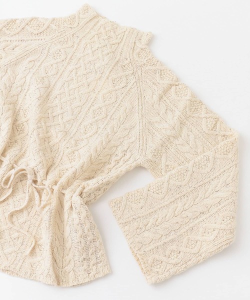 siiwa（シーワ）の「siiwa ネップケーブルオフタートルプルオーバー（ニット/セーター・レディース・グレー/オフホワイト・ONE）」の4枚目の写真