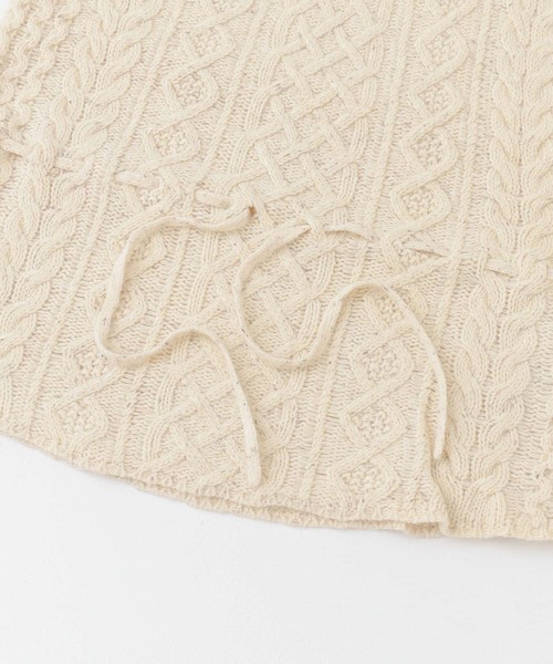 siiwa（シーワ）の「siiwa ネップケーブルオフタートルプルオーバー（ニット/セーター・レディース・グレー/オフホワイト・ONE）」の7枚目の写真