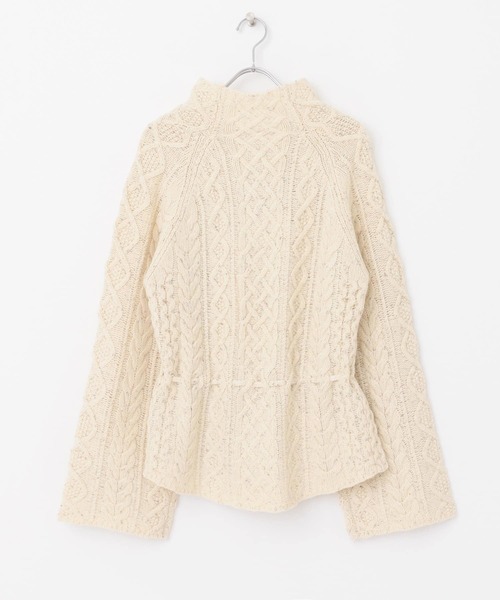 siiwa（シーワ）の「siiwa ネップケーブルオフタートルプルオーバー（ニット/セーター・レディース・グレー/オフホワイト・ONE）」の6枚目の写真