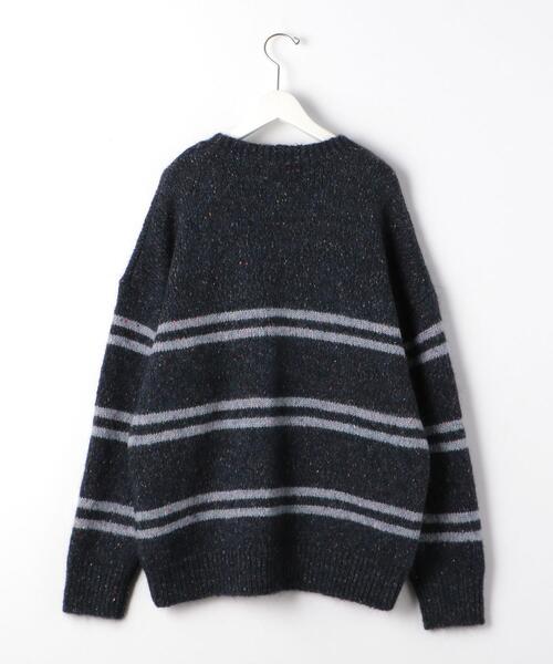 BRACTMENT（ブラクトメント）の「＜BRACTMENT（ブラクトメント）＞ミックスヘアリーボーダークルーネック ニット（ニット/セーター・メンズ・ナチュラル/ネイビー・40/36/38）」の7枚目の写真