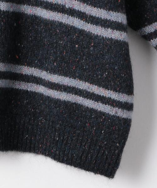 BRACTMENT（ブラクトメント）の「＜BRACTMENT（ブラクトメント）＞ミックスヘアリーボーダークルーネック ニット（ニット/セーター・メンズ・ナチュラル/ネイビー・40/36/38）」の4枚目の写真