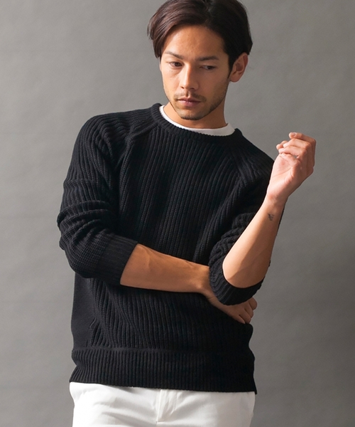 BEAUTY&YOUTH UNITED ARROWS（ビューティーアンドユースユナイテッドアローズ）の「【WEB限定】by ∴ ハーフミラノリブ×アゼ ニット（ニット/セーター・メンズ・ブラック/グレー/ネイビー・MEDIUM/SMALL/LARGE）」の15枚目の写真