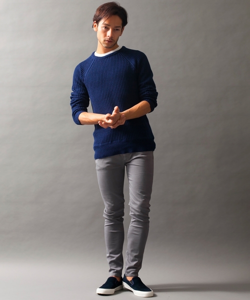 BEAUTY&YOUTH UNITED ARROWS（ビューティーアンドユースユナイテッドアローズ）の「【WEB限定】by ∴ ハーフミラノリブ×アゼ ニット（ニット/セーター・メンズ・ブラック/グレー/ネイビー・MEDIUM/SMALL/LARGE）」の13枚目の写真