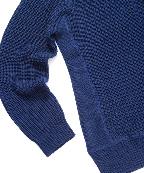 BEAUTY&YOUTH UNITED ARROWS（ビューティーアンドユースユナイテッドアローズ）の「【WEB限定】by ∴ ハーフミラノリブ×アゼ ニット（ニット/セーター・メンズ・ブラック/グレー/ネイビー・MEDIUM/SMALL/LARGE）」の6枚目の写真