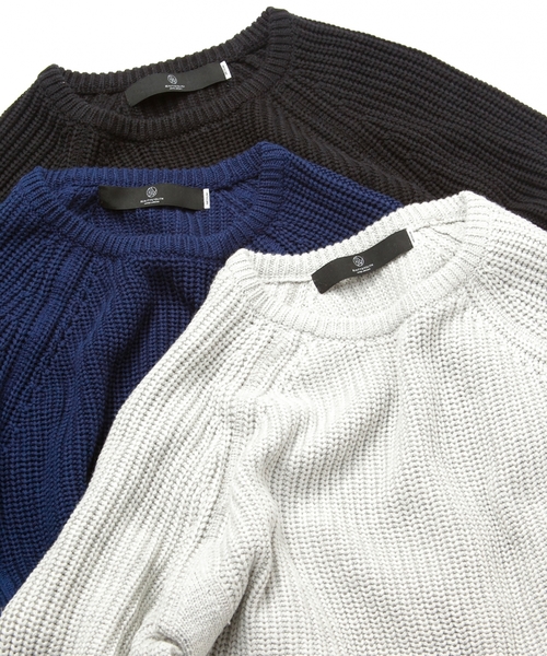 BEAUTY&YOUTH UNITED ARROWS（ビューティーアンドユースユナイテッドアローズ）の「【WEB限定】by ∴ ハーフミラノリブ×アゼ ニット（ニット/セーター・メンズ・ブラック/グレー/ネイビー・MEDIUM/SMALL/LARGE）」の8枚目の写真