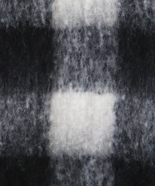 Cheek（チーク）の「大判チェックフリンジマフラー（マフラー・レディース・ブラック/ベージュ/ブラウン・MEDIUM）」の11枚目の写真