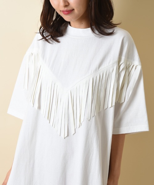 SUPERTHANKS（スーパーサンクス）の「【ＳＵＰＥＲＴＨＡＮＫＳ】ＳＵＥＤＥ　ＭＯＣＫＮＥＣＫ　ＯＮＥ－ＰＩＥＣＥ（ワンピース・レディース・ホワイト/ブラック/ブラウン・FREE）」の10枚目の写真