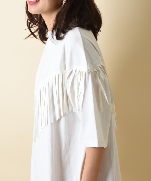 SUPERTHANKS（スーパーサンクス）の「【ＳＵＰＥＲＴＨＡＮＫＳ】ＳＵＥＤＥ　ＭＯＣＫＮＥＣＫ　ＯＮＥ－ＰＩＥＣＥ（ワンピース・レディース・ホワイト/ブラック/ブラウン・FREE）」の11枚目の写真