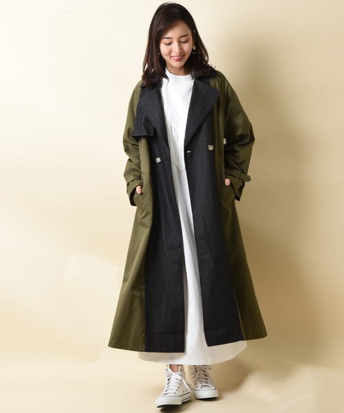 SUPERTHANKS（スーパーサンクス）の「【ＳＵＰＥＲＴＨＡＮＫＳ】ＳＵＥＤＥ　ＭＯＣＫＮＥＣＫ　ＯＮＥ－ＰＩＥＣＥ（ワンピース・レディース・ホワイト/ブラック/ブラウン・FREE）」の9枚目の写真