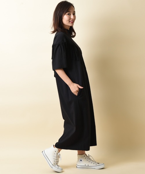 SUPERTHANKS（スーパーサンクス）の「【ＳＵＰＥＲＴＨＡＮＫＳ】ＳＵＥＤＥ　ＭＯＣＫＮＥＣＫ　ＯＮＥ－ＰＩＥＣＥ（ワンピース・レディース・ホワイト/ブラック/ブラウン・FREE）」の16枚目の写真