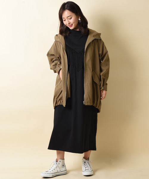 SUPERTHANKS（スーパーサンクス）の「【ＳＵＰＥＲＴＨＡＮＫＳ】ＳＵＥＤＥ　ＭＯＣＫＮＥＣＫ　ＯＮＥ－ＰＩＥＣＥ（ワンピース・レディース・ホワイト/ブラック/ブラウン・FREE）」の17枚目の写真