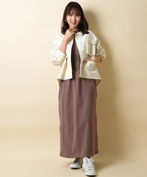 SUPERTHANKS（スーパーサンクス）の「【ＳＵＰＥＲＴＨＡＮＫＳ】ＳＵＥＤＥ　ＭＯＣＫＮＥＣＫ　ＯＮＥ－ＰＩＥＣＥ（ワンピース・レディース・ホワイト/ブラック/ブラウン・FREE）」の22枚目の写真