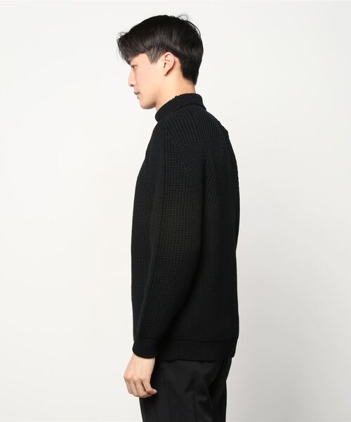 バトナー BATONER リブ編みニット セーター ブラック サイズ1 超強撚ニットから秋が始まる。#BATONER | andPheb Staff Blog