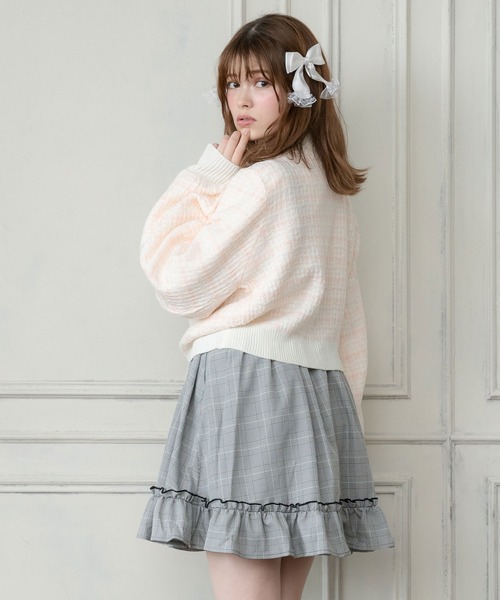 DearMyLove（ディアマイラブ）の「ツイード柄ショート丈ニット