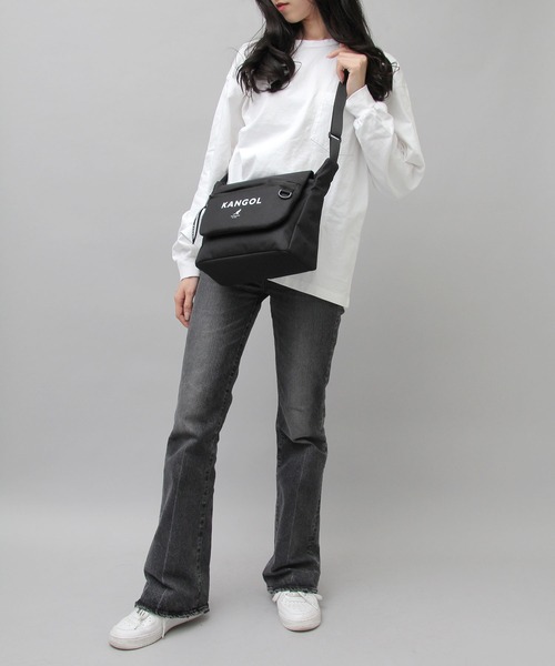 KANGOL（カンゴール）の「ロゴプリント ポリエステル フラップ ショルダーバッグ（ショルダーバッグ・メンズ・ブラック・FREE）」の22枚目の写真