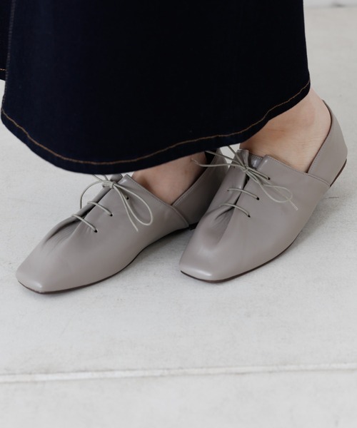 CIAOPANIC TYPY(チャオパニックティピー)の「レースアップバブーシュ(その他シューズ・レディース・ブラック/アイボリー/グレイッシュベージュ・38/36/37)」の6枚目の写真